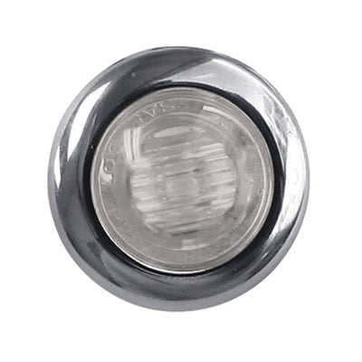 Dual Revolution Red/Green 1" mini button LED marker light - CLEAR lens