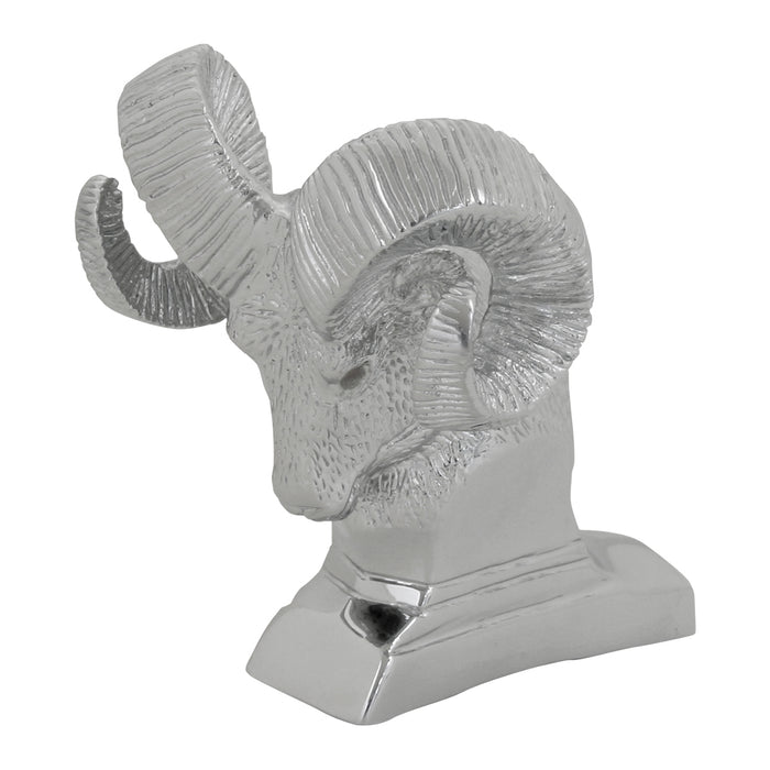 Ram's head chrome die-cast hood ornament
