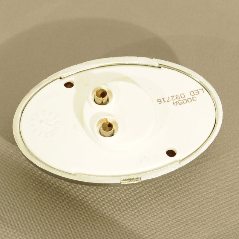 Magnum P3 red LED marker light w/bezel - CLEAR lens, w/2 prong female plug