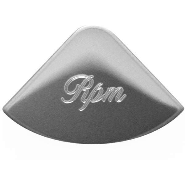 Rockwood Peterbilt 2006+ stainless steel 1/4 moon gauge emblem
