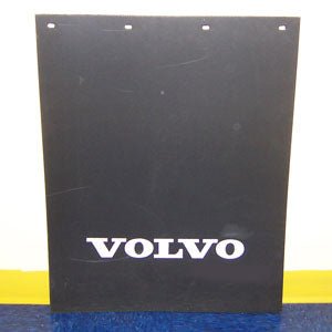 Volvo 24" x 30" black mudflap w/white stamped logo
