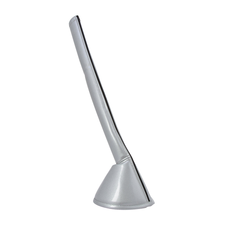 30" silver carbon fiber gear shift boot cover