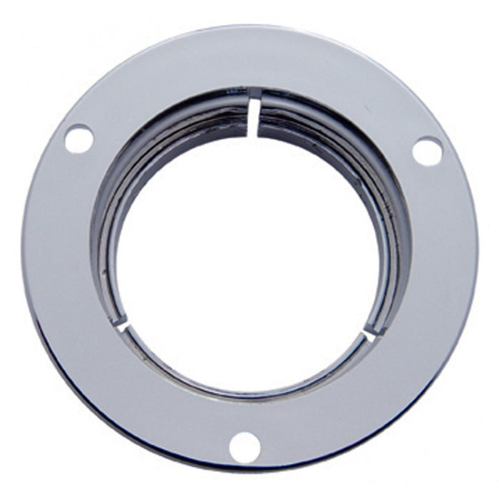 2" round chrome plastic light holding rim/mounting flange