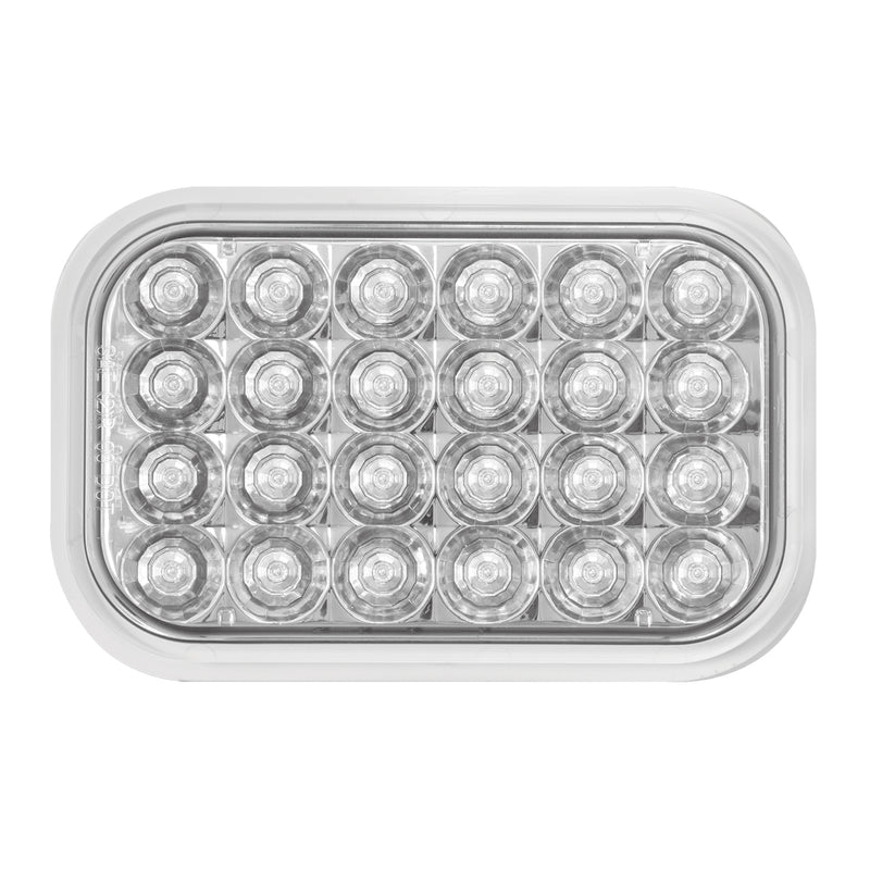 Pearl White rectangular 24 diode LED backup/reverse light