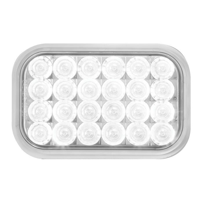 Pearl White rectangular 24 diode LED backup/reverse light
