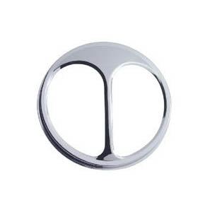7" diameter round headlight chrome steel cateye style cover - PAIR