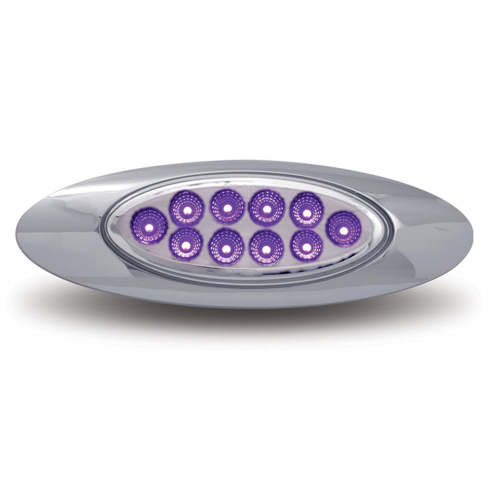 Dual Revolution M1 Amber/Purple 10 diode LED marker light - CLEAR lens