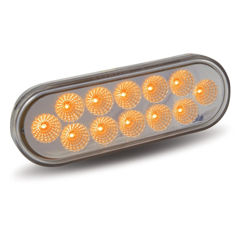 Dual Revolution Amber/Purple oval 12 diode LED marker/turn signal/auxiliary light - CLEAR lens