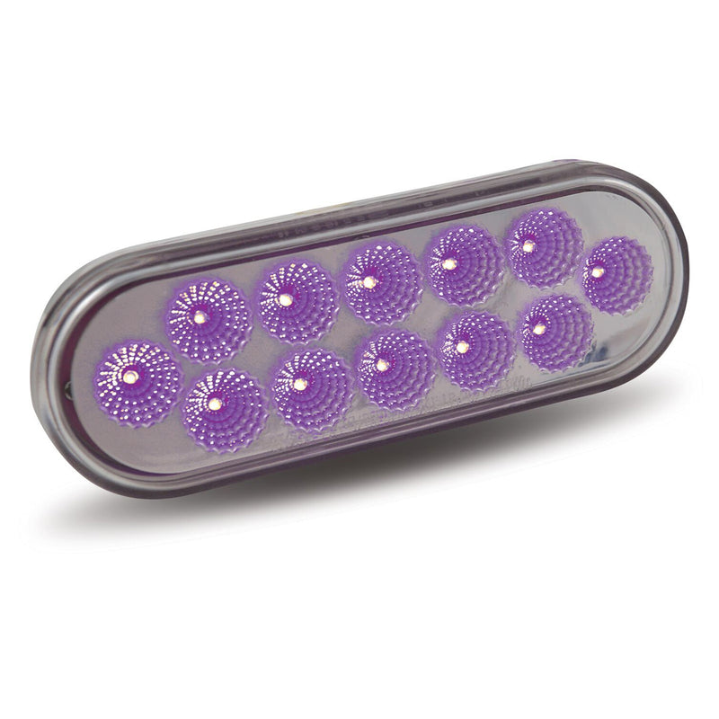 Dual Revolution Amber/Purple oval 12 diode LED marker/turn signal/auxiliary light - CLEAR lens