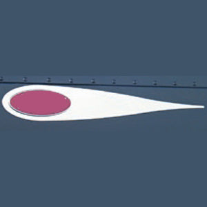 Peterbilt "Comet" stainless steel logo trim - PAIR