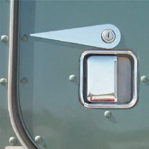 Peterbilt "Comet" stainless steel door latch/keyhole trim