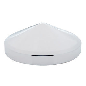 Chrome 8-1/4" diameter rear hubcap with 1" lip - pointed