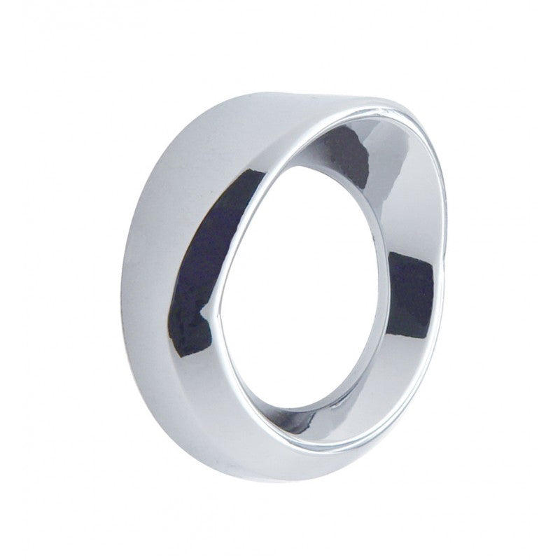 Peterbilt 359 medium chrome plastic oil psi gauge cover w/visor