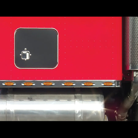 Peterbilt stainless steel 63" Unibilt sleeper panels w/12 combo light holes