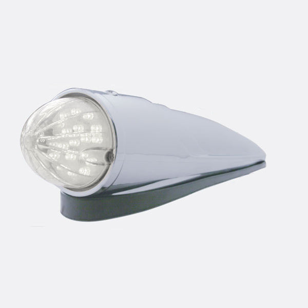 Amber 19 diode watermelon LED torpedo-style cab light without visor - CLEAR lens