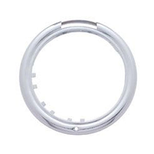 7" single round headlight stainless steel rim w/turn signal hole