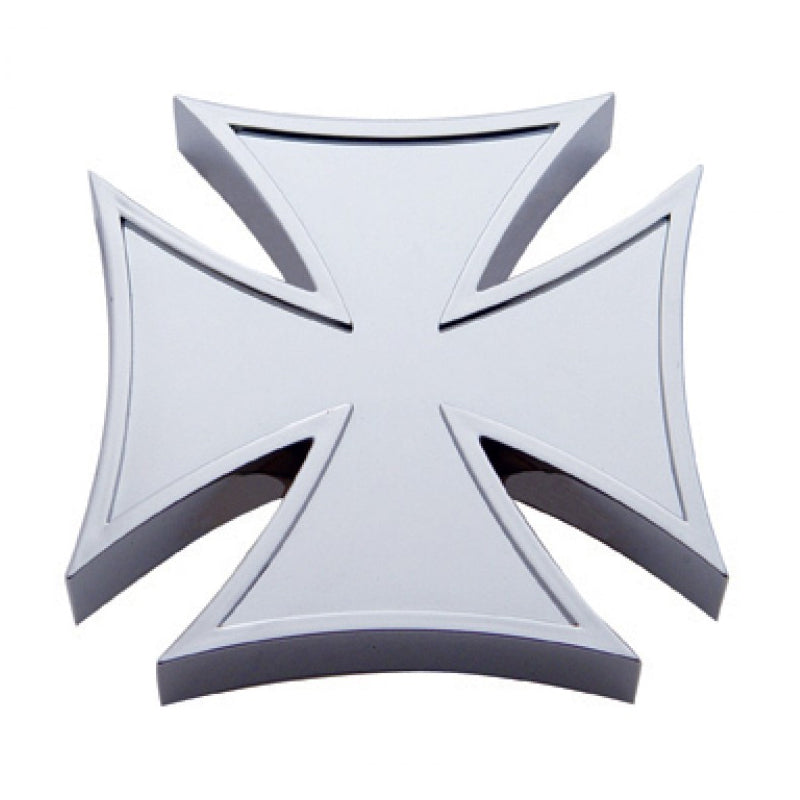 Chrome plastic iron cross hub cap spinner