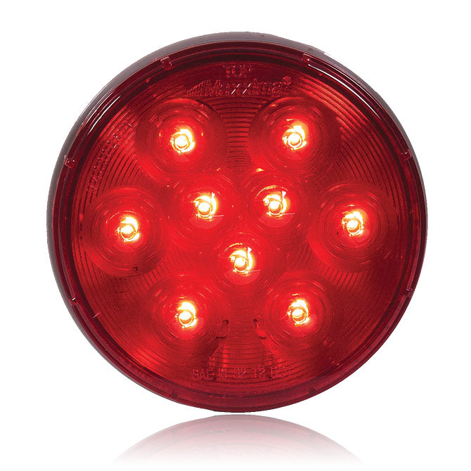 Maxxima red 4" round 9 diode LED dual-voltage stop/turn/tail light