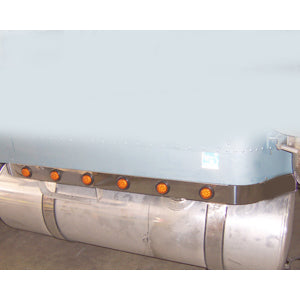 Freightliner Classic stainless steel 70" sleeper panels w/14 round 2" light holes