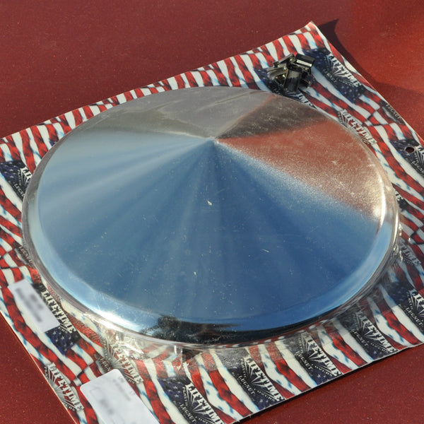 Chrome plastic universal front hub cap - pointed
