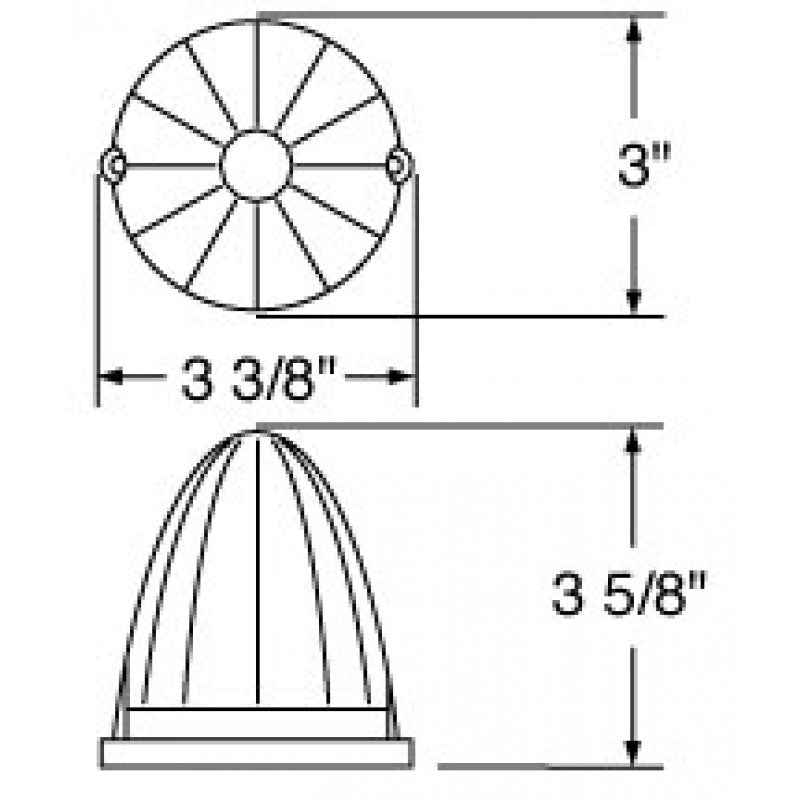 Amber 19 diode LED cab light w/reflector for Grakon 1000