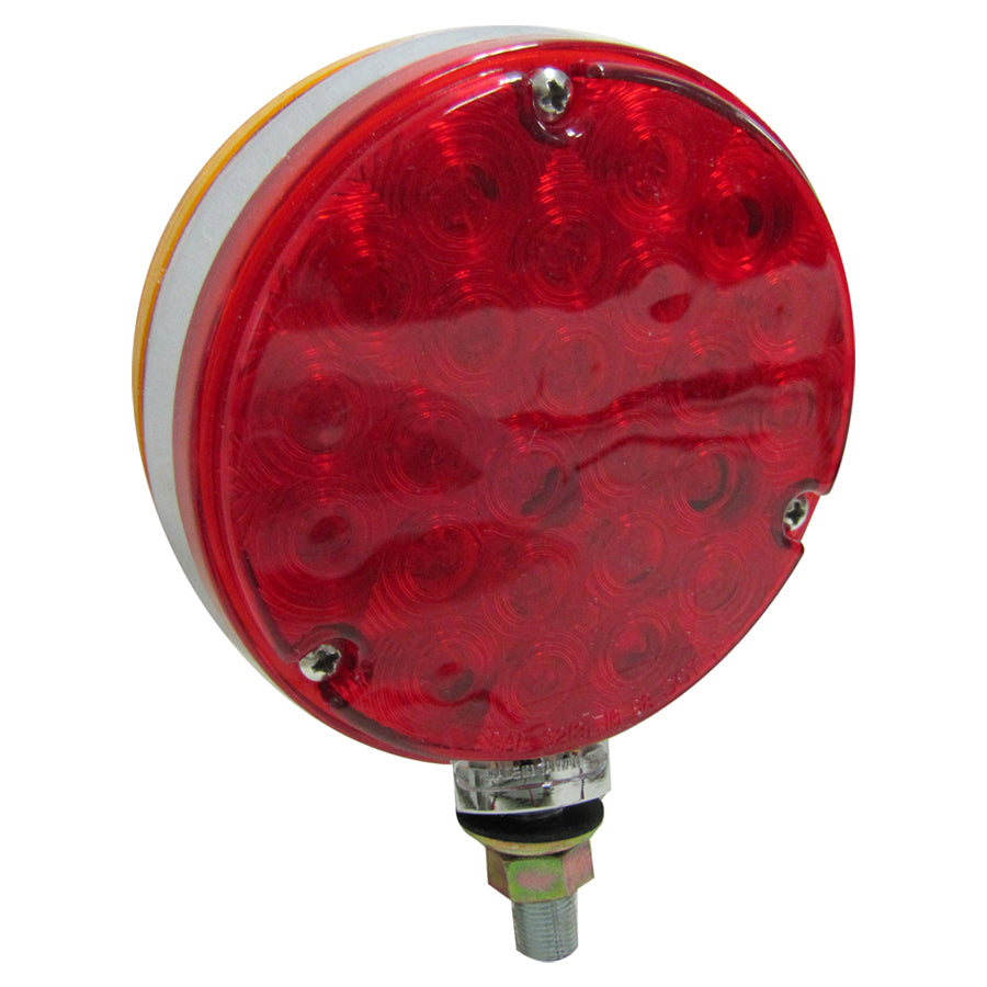 48 LED Luce Laterale A Doppia Faccia Rossa/ambra Per Rimorchio - 4 Pollici, 12-24V, Cromata