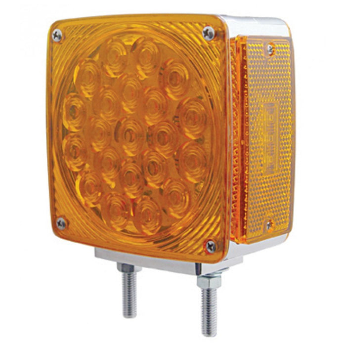 Amber/amber square 21 diode double-face LED 2-stud turn signal light
