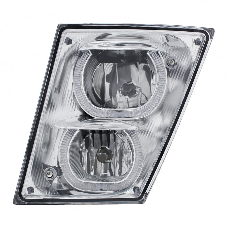 Volvo VN/VNL 2003+ DRL/fog light assembly w/white "Glo" LED accent