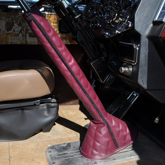 30" quilted vinyl gear shift tower cover and boot