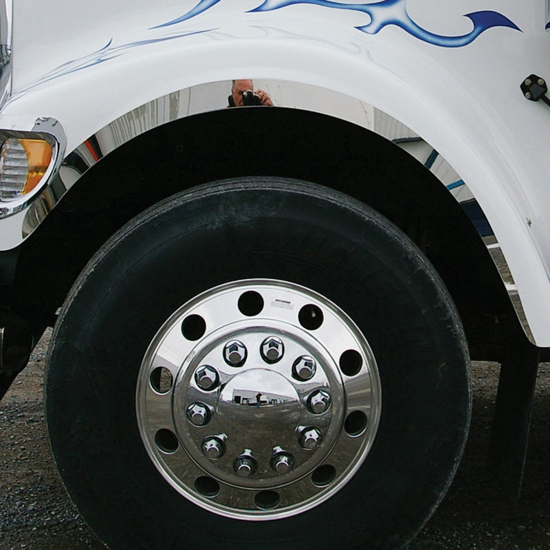 International 9300/9900 stainless steel front side fender trim - PAIR