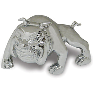 Prowling Bulldog chrome die-cast hood ornament