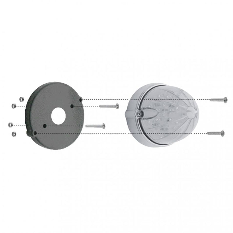 Chrome mounting base for Grakon 1000 LED cab light