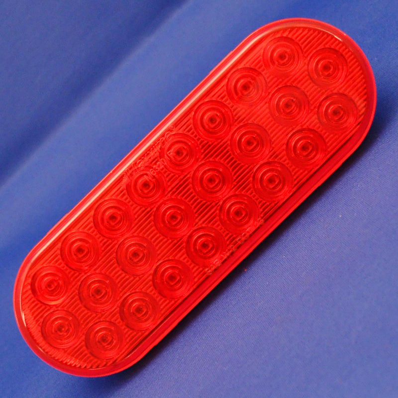 Maxxima red oval 32 diode LED strobe w/dual/quad/split flash pattern