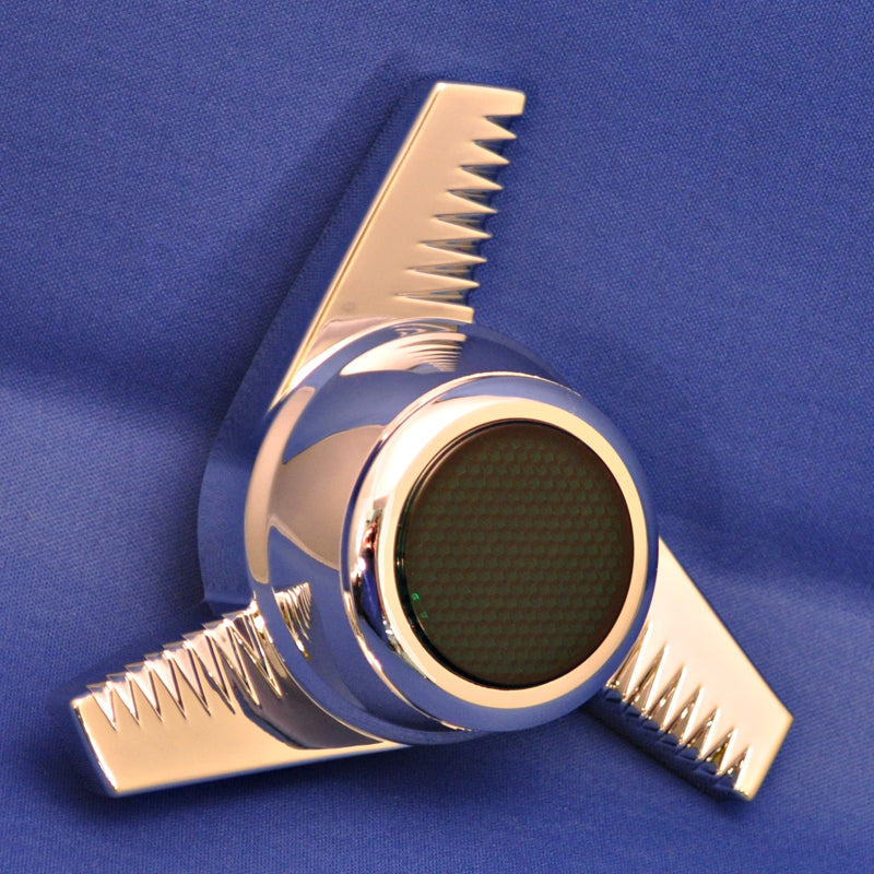 2-1/8" stick on reflector with chrome rim - Green