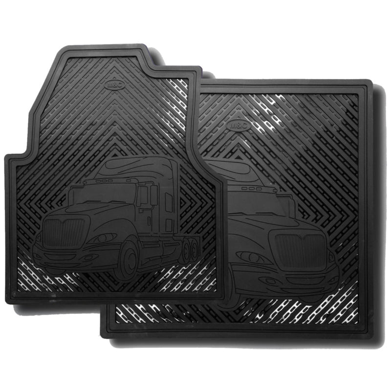 International ProStar plain black rubber floor mat set