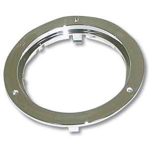 4" round chrome plastic light holding rim/mounting flange