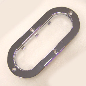 Oval chrome plastic light holding rim/mounting flange