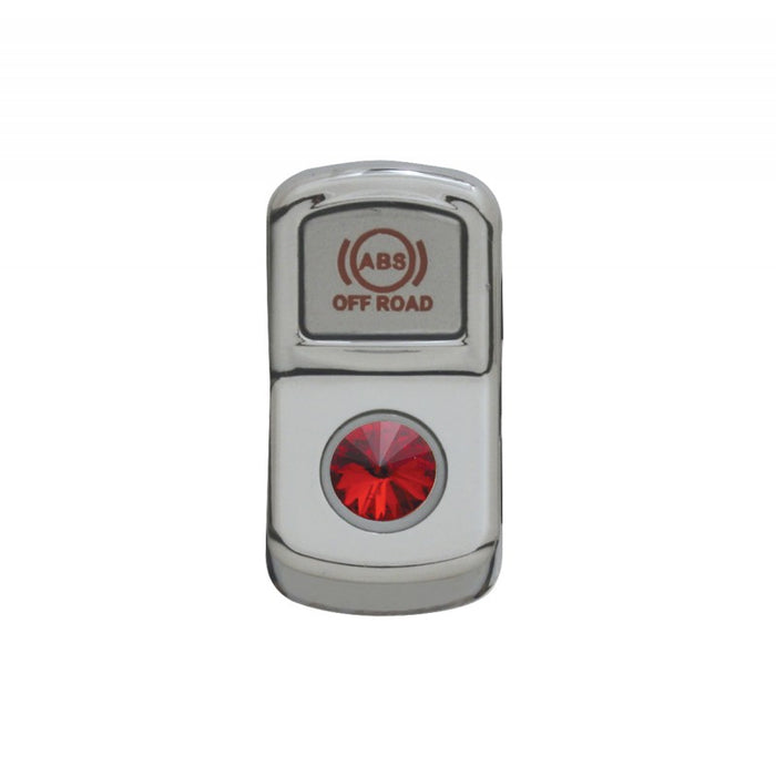 Peterbilt 386/389 2006+ chrome plastic rocker switch w/red jewel