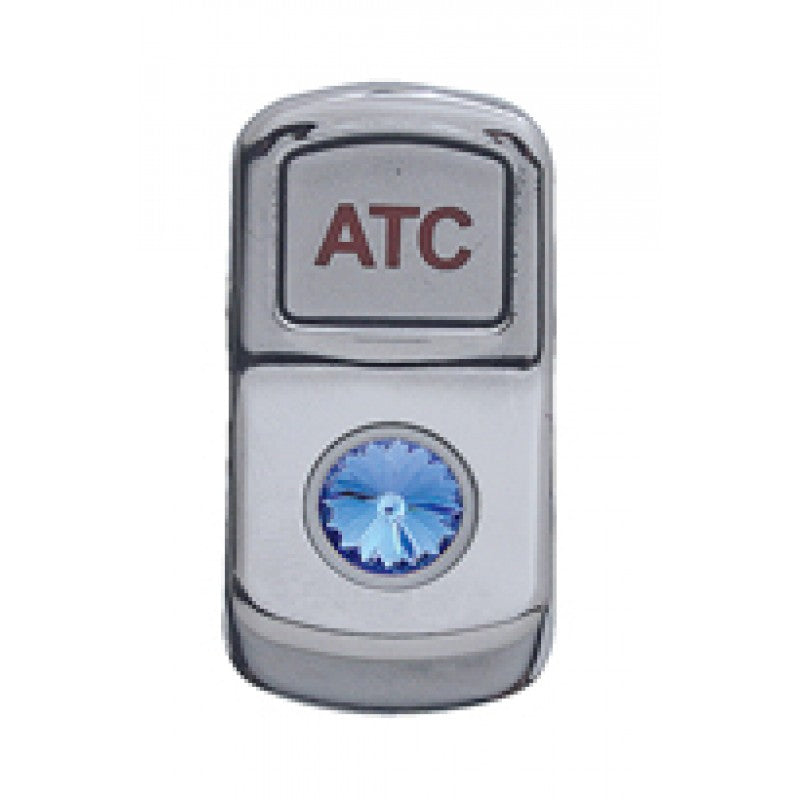 Peterbilt 386/389 2006+ chrome plastic rocker switch w/blue jewel