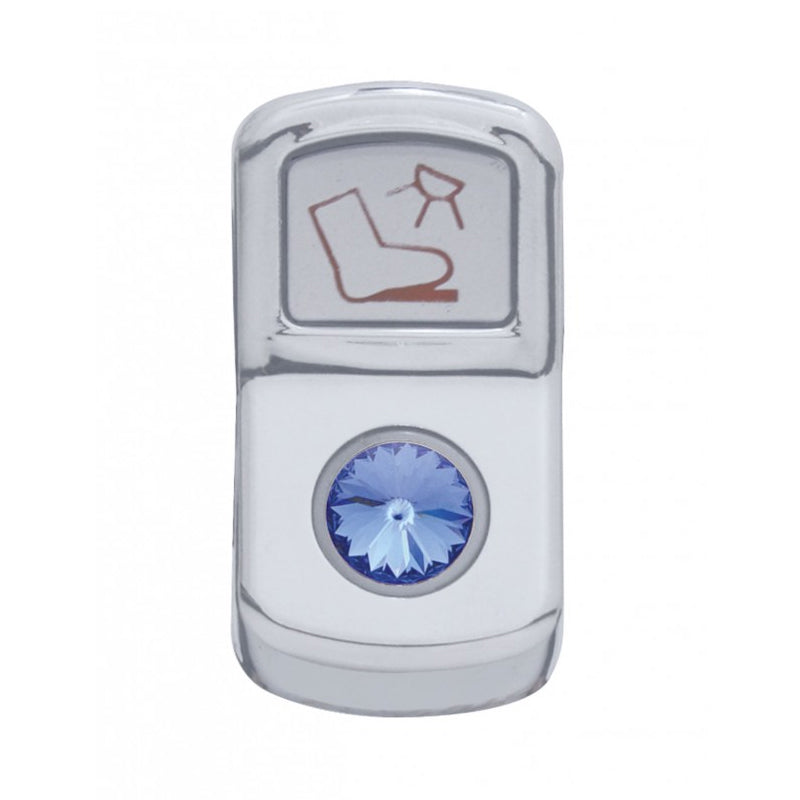 Peterbilt 386/389 2006+ chrome plastic rocker switch w/blue jewel