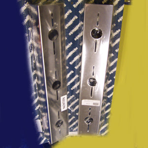 Freightliner Classic stainless steel Nelson rear air cleaner brackets w/6 combo holes