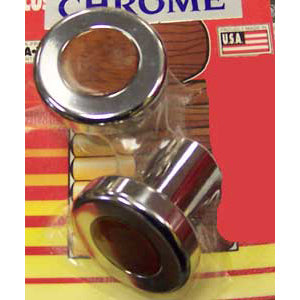Peterbilt 1991+ chrome/rosewood screw on parking brake knob - PAIR