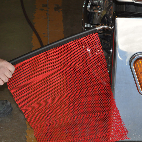 18" red oversize load flag with quick mount connector