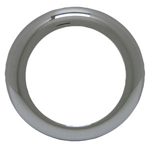 4" round "Stealth" chrome plastic screwless grommet cover - no visor