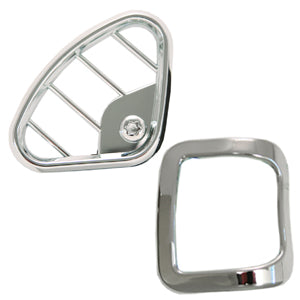 Peterbilt 386/389 chrome plastic small window defroster vent trim set