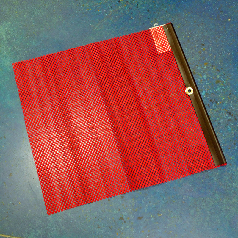 18" red oversize load flag w/single grommet