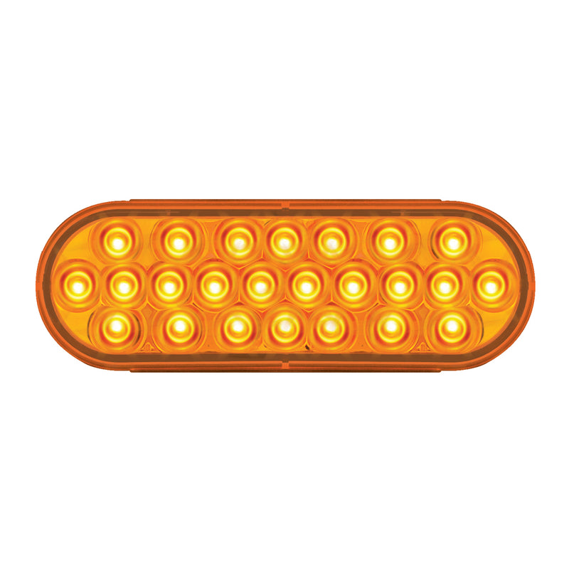 Pearl Amber oval 24 diode LED turn signal light