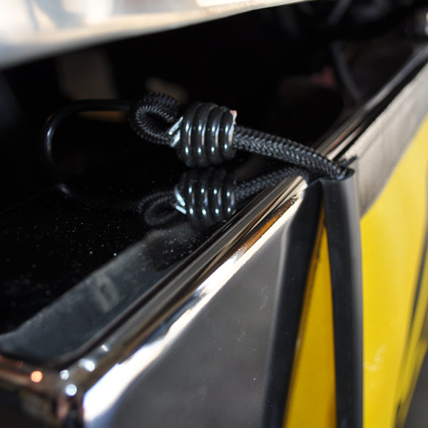 Yellow mesh oversize load banner w/EZ hook - escort size