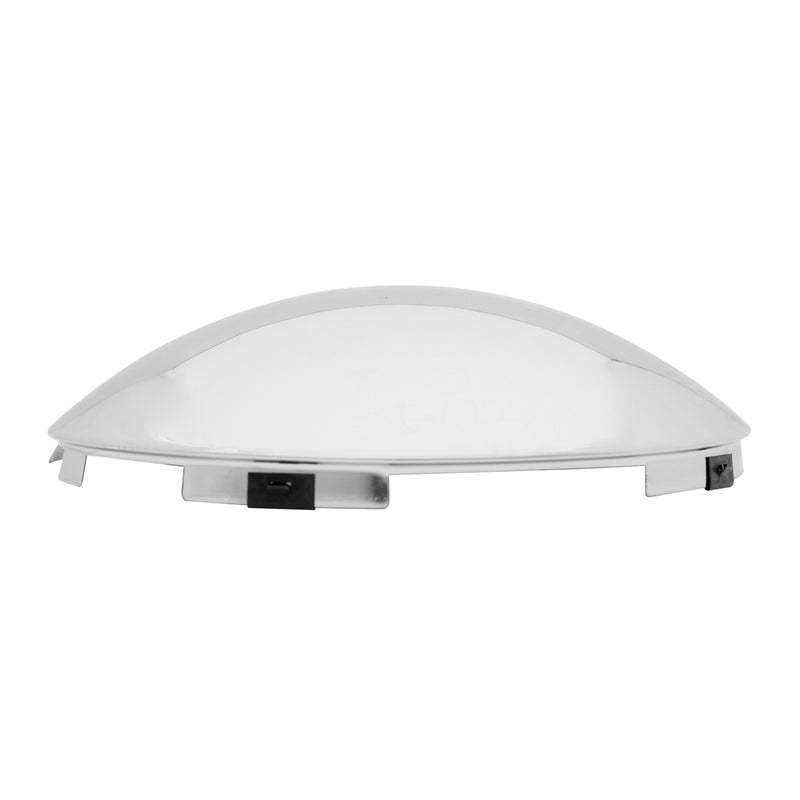 Chrome 6 uneven notch front hubcap with 7/16" lip - dome