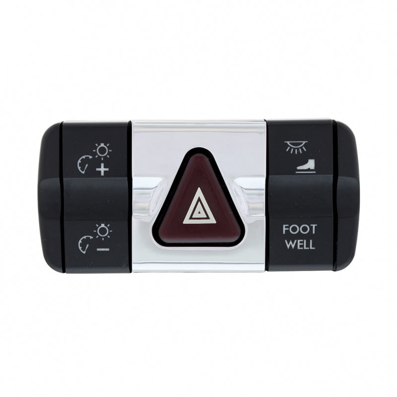 Freightliner Cascadia chrome plastic Hazard switch surround trim